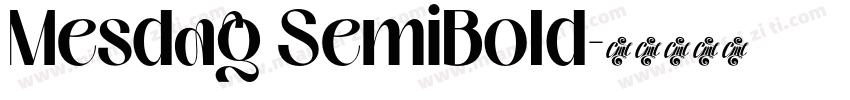 Mesdag SemiBold字体转换